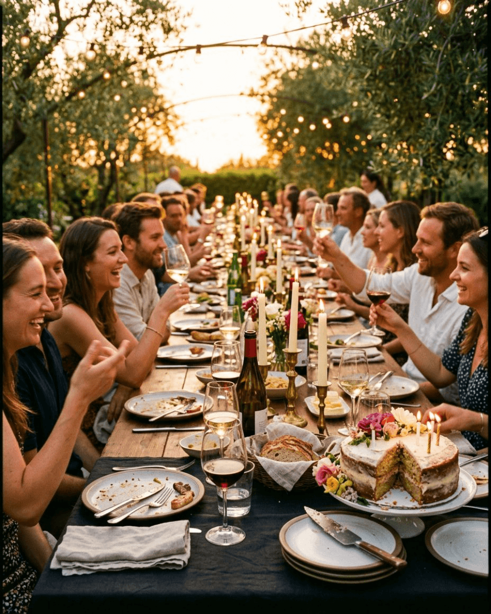 Being present at a birthday celebration